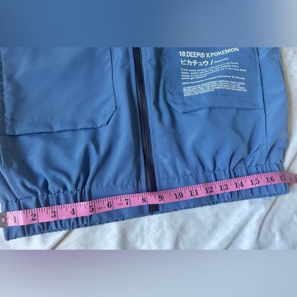 10. Deep X Pokemon windbreaker full zip hooded jacket Mosshino Coutube size M - Picture 6 of 12